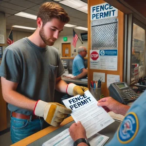 Worker applying for a fence permit