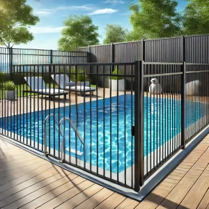 Image of a fence around an outdoor pool